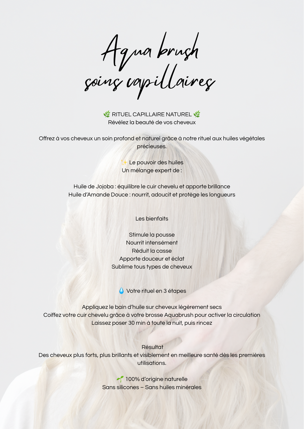 Aqua brush - Fini les cheveux sec cassant avec des nœuds