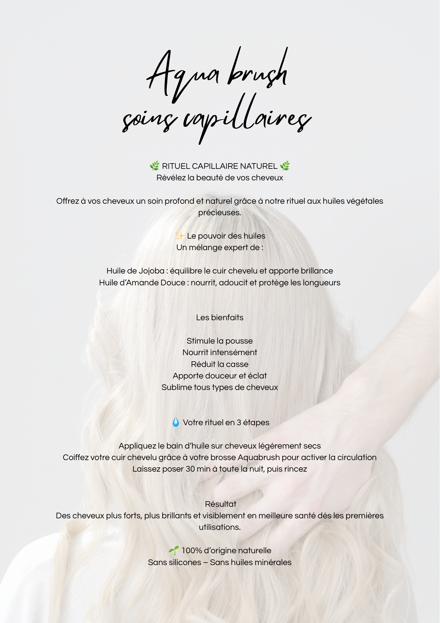 Aqua brush - Fini les cheveux sec cassant avec des nœuds